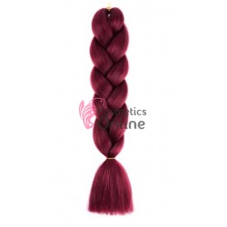 Coada de par afro impletita de  60 cm Premium 111 - Burgundy A19